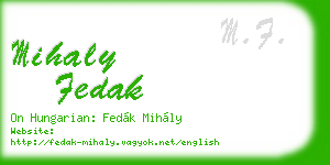 mihaly fedak business card